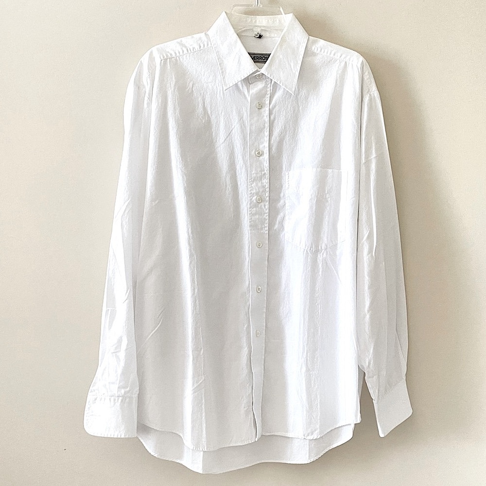 Lerros Men’s White Long Sleeves Dress Shirt - 16 / 41 - Pre-owned
